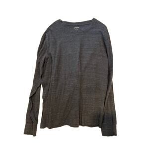 Old Navy Charcoal Gray Crew Neck Long Sleeve Shirt Mens XL